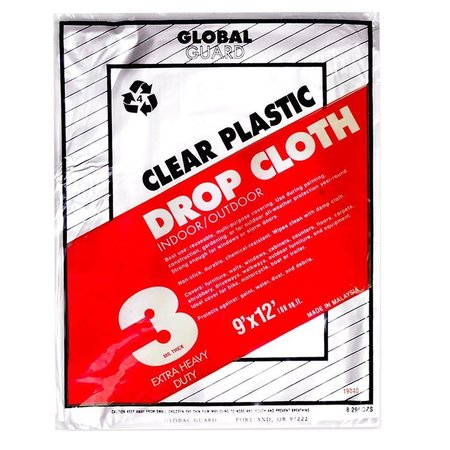 PREMIER 9X12 Globe 3 Mil Plastic Drop Cloth 19040